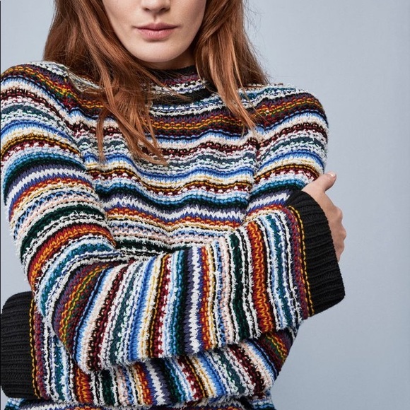 Nwt Loft Rainbow Stitch Sweater Size M 